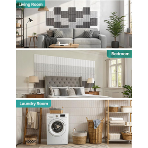 Pegatina de Pared Moderna con Diseño 3D para Oficina <span class=keywords><strong>en</strong></span> Casa, Pegatina de Pared Autoadhesiva de Fibra de Poliéster para Insonorizar la Sala de Estar - Product Image 5