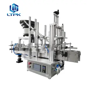 LT-CZJ60V Auto Tabletop Screw Capping Machines With Cap Feeder Vibratory Bowl Sorter Plastic Jars Bottle Lid Cover Tightening