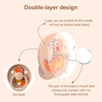 Vente en gros de tétine en silicone sans BPA avec logo personnalisé tétine souple pour bébé produits de dentition avec dessin animé 0-12 mois