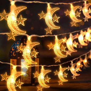 2025 Ramadan Muslim Islamic Star-Shaped Plastic <b>Battery</b>-<b>Powered</b> LED Lanterns Eid Mubarak Ramazan Kareem <b>Indoor</b> Home Decorations - Product Image 1