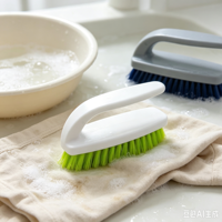 Sikat Cuci Pakaian Plastik Rumah Tangga Grosir dengan Gagang, Sikat Pembersih Noda Kain Sepatu dan Pakaian