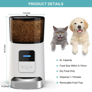 6L Tuya App kontrolü akıllı otomatik evcil hayvan besleyici Wifi kuru kedi köpek gıda dağıtıcı pil kumandalı elektrik otomatik evcil hayvan besleyici - Product Image 4