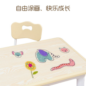 Children's Table And Chair Set 120X60cm Height Adjustable Plastic <b>Study</b> <b>Desk</b> For Kids Minimalist Design - Product Image 2