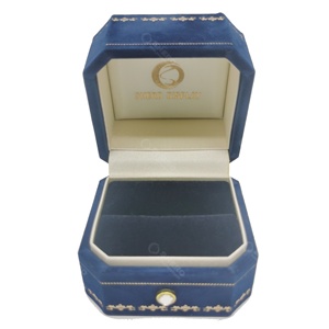 Venta al por mayor logotipo personalizado terciopelo anillo collar brazalete pulseras cajas compromiso caja de regalo para joyería - Product Image 3
