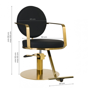 Venta caliente <span class=keywords><strong>Chic</strong></span> Simple Retro Design Black Leather Ladies <span class=keywords><strong>Barber</strong></span> Chair Equipo de salón elegante Debe tener Accesorios - Product Image 2