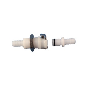Válvula de lengüeta de manguera de desconexión rápida, conector rápido con válvula de inserción de tubo ID, 1/4, <span class=keywords><strong>5</strong></span>/16, 3/8, 1/8, 3/16 - Product Image 1