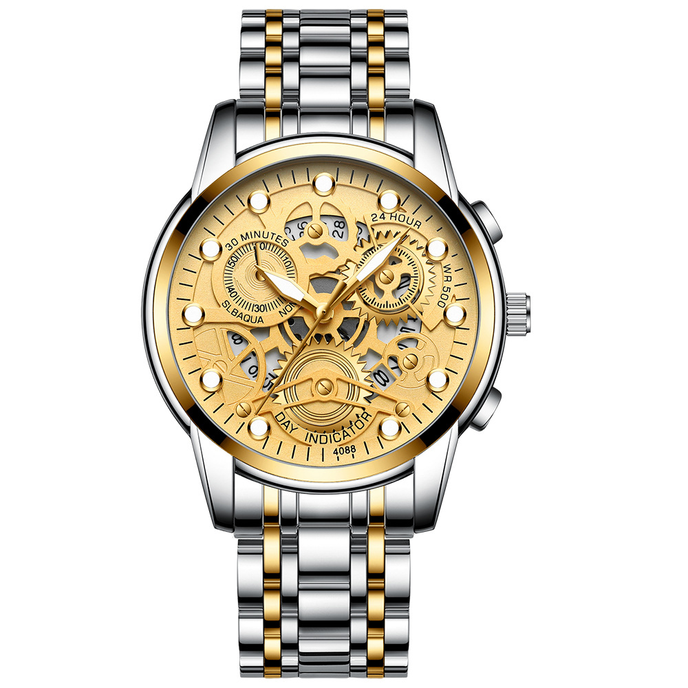 Two-tone gold-plated