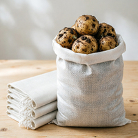 Sacs tissés robustes à ouverture supérieure pour l'emballage des radis blancs et des carottes, sacs à légumes réutilisables avec coutures renforcées