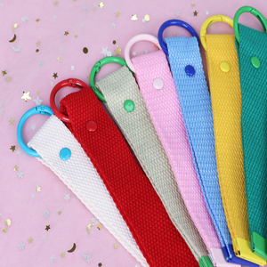 Cá nhân vải Keychain với đầy màu sắc dệt dây thiết kế, màu sắc-in logo tùy chỉnh thời trang Ba Lô Móc - Product Image 4