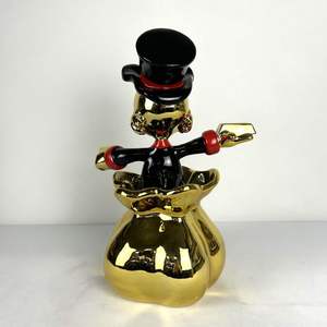 Fibre de verre grandeur nature dessin animé jeu Figure canard Statue résine monopole canard Sculpture luxe or Chrome canard Figurines Pop Arts - Product Image 3