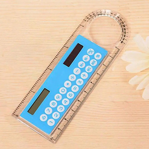 Calculadora con Regla y Bolsillo Transparente, Mini Calculadora, Juguetes Matemáticos de Papelería, Calculadora Electrónica de Bolsillo para la Escuela - Product Image 4