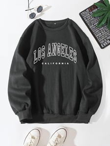 Sweat-shirt pour homme avec imprimé lettres Los Angeles, super doux, décontracté, pull-over 100% polyester, séchage rapide, respirant, élégant pour le printemps/l'automne - Product Image 2