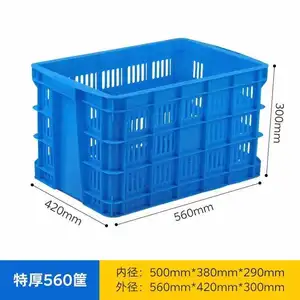 Hot Sell Stackable Wire Baskets Large Large Plastic Storage Durable Folding Baskets Vented Collapsible Plastic Crate