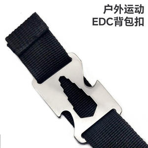 Accesorio Multifuncional Portátil para Deportes al Aire Libre, Cortador de Cuerdas con Hebilla de Acero Inoxidable, Mosquetón Táctico para Mochilas - Product Image 5