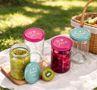 Bocaux en verre transparent avec couvercles à vis en métal, contenants de stockage alimentaire pour la cuisine et la conservation