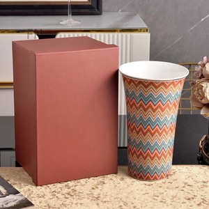 Jarrón alto de cerámica con diseño moderno, jarrón decorativo para flores de mesa, para la decoración del hogar y la sala de estar. - Product Image 2