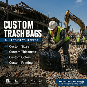 <span class=keywords><strong>Bolsas</strong></span> <span class=keywords><strong>de</strong></span> <span class=keywords><strong>Basura</strong></span> Plegables <span class=keywords><strong>de</strong></span> Cocina Negras y Transparentes <span class=keywords><strong>de</strong></span> Grado Comercial <span class=keywords><strong>de</strong></span> 1~6 Mil, 13 15 23 33 55 Galones, <span class=keywords><strong>de</strong></span> HDPE Reciclado 38 X 58 - Product Image 1