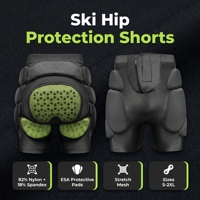 CE Seviye 1 Unisex Kayak Snowboard Kalça Koruyucu Şortlar Stokta Toptan Koruyucu Dolgulu Şortlar S-3XL Gönderime Hazır