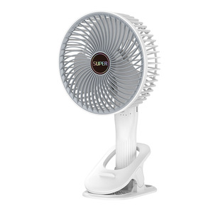 Ventilador de clip recargable súper portátil con oscilación de 360 grados para uso en escritorio de oficina - Product Image 3