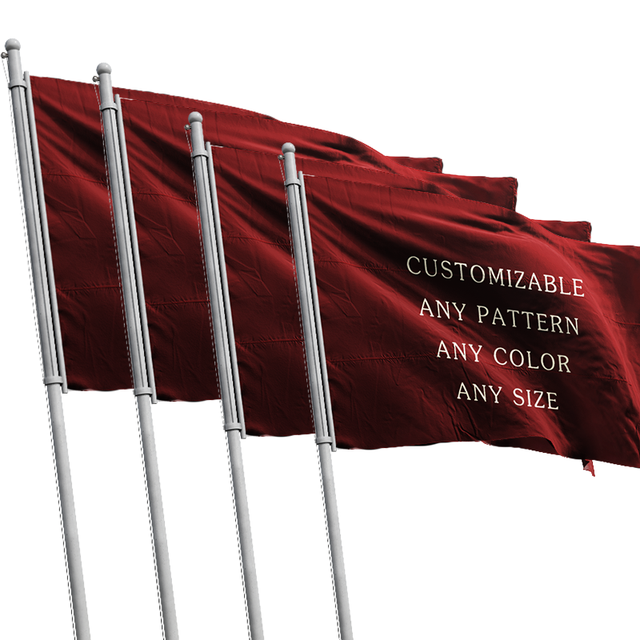 Customizable Promotional Advertising Flags, Banner Flags with Customizable Sizes, Logos, and Colors