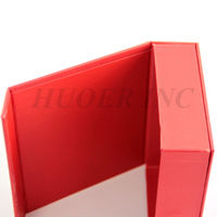 Boîte cadeau rigide personnalisée en papier artistique écologique pliable, finition dorée mate, impression 4 couleurs, design en kit plat