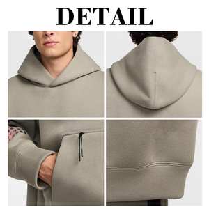 Sudadera con Capucha para Hombre KingSen, 100% Algodón, Hombros Caídos, Estampado de Puntos Degradados, Bolsillos con Cordón Ajustable, Estilo Holgado - Product Image 6