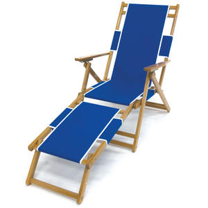 Sillón <span class=keywords><strong>de</strong></span> Exterior <span class=keywords><strong>de</strong></span> Alta Gama con Reposapiés, Estructura <span class=keywords><strong>de</strong></span> Madera <span class=keywords><strong>de</strong></span> Haya, Respaldo Ajustable Oxford, Silla <span class=keywords><strong>de</strong></span> Ocio para Hotel y Piscina, Hecho en China - Product Image 3