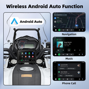 Oem Factory Carplay Android Automotor <b>Smart</b> Touch Screen Dual <b>Cameras</b> Support 64GB Cardfor Motorcycle and Bike M16C+DVR 5-inch T - Product Image 2