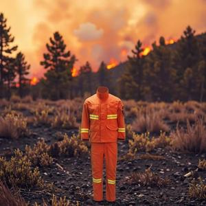 Traje de Bombero para Incendios Forestales AmpsafeX, Estilo 15, Protección Total, Material Ignífugo Aramax, ATPV21 HRC5, Modelo RJH-SLF15 - Product Image 5