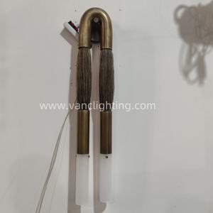 Современный винтажный интерьер роскошного дизайна, прикроватный коридор для спальни, креативный U-образный конский волос, сплошная латунная настенная лепешка - Product Image 2