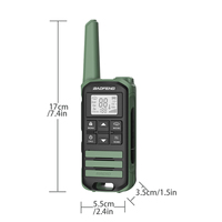 3 Paket Radio Baofeng FR-22A FRS untuk Anak-Anak Walkie Talkie dengan Cuaca NOAA untuk Mendaki dan Berkemah Tanpa Baterai