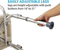 Chaise de douche en gros pour personnes âgées et handicapées avec accoudoirs rembourrés et dossier réglable en hauteur