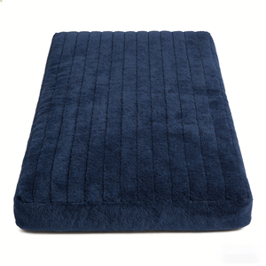 Cama para Perro Yang Yang, de Franela con Rayas, Rectangular, Azul, Personalizada, de Lujo, Calmante, Venta al Por Mayor - Product Image 2