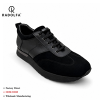RADOLFA Baskets de sport pour hommes en cuir véritable de qualité supérieure, légères, respirantes, avec fermeture à boucle, design tendance