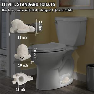 Cubiertas de pernos de inodoro de oso Polar, <span class=keywords><strong>tapa</strong></span> decorativa duradera para inodoro y tapas de <span class=keywords><strong>tanque</strong></span>, tapas de pernos para baño, cocina, inodoro - Product Image 3