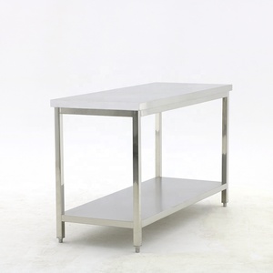 Mesa de trabajo y preparación de cocina comercial de acero inoxidable con protector contra salpicaduras - Product Image 5