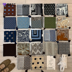 Cotton <b>Square</b> <b>Scarf</b> 58x58 Cm Dot Pattern Multifunctional For Women Casual Wear Four Seasons Accessory - Product Image 1