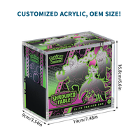 Maßgefertigte Pokemon TCG ETB Acryl-Vitrine 97% UV-Schutz Starke Magnetische Elite Trainer Box Premium Acryl-Etui für Ausstellungsregale 5mm