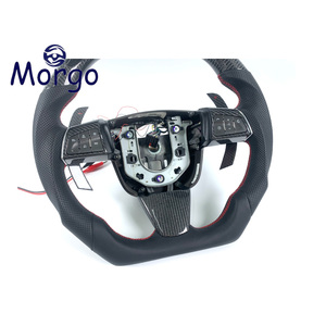 Volante Deportivo Personalizado de Fibra de Carbono y Cuero con Luces LED y Palanca de Cambios para <span class=keywords><strong>Cadillac</strong></span> CTS CTS-<span class=keywords><strong>V</strong></span> XTS SRX ATS <span class=keywords><strong>CT6</strong></span> ATS-<span class=keywords><strong>V</strong></span> - Product Image 5