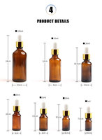 Flacon compte-gouttes en verre dépoli noir mat de qualité supérieure 2026 pour huiles essentielles et sérums, disponible en 5ml, 10ml, 15ml, 20ml, 30ml, 50ml, 100ml