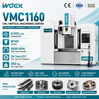 Centre d'usinage vertical 3 axes VMC1160 en gros, déplacement de 1100 mm, BT40, 24T ATC, machine de fraisage CNC automatique haute vitesse CE