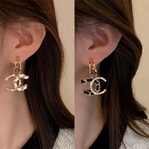 Pendientes de botón de esmalte francés súper brillantes para mujer, accesorios de lujo, estilo delicado, dulce <span class=keywords><strong>y</strong></span> elegante, con circonita - Product Image 5