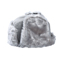 Sombrero de cazador de piel tipo Leifeng Unisex, gorro cálido con alerones para las orejas, para invierno