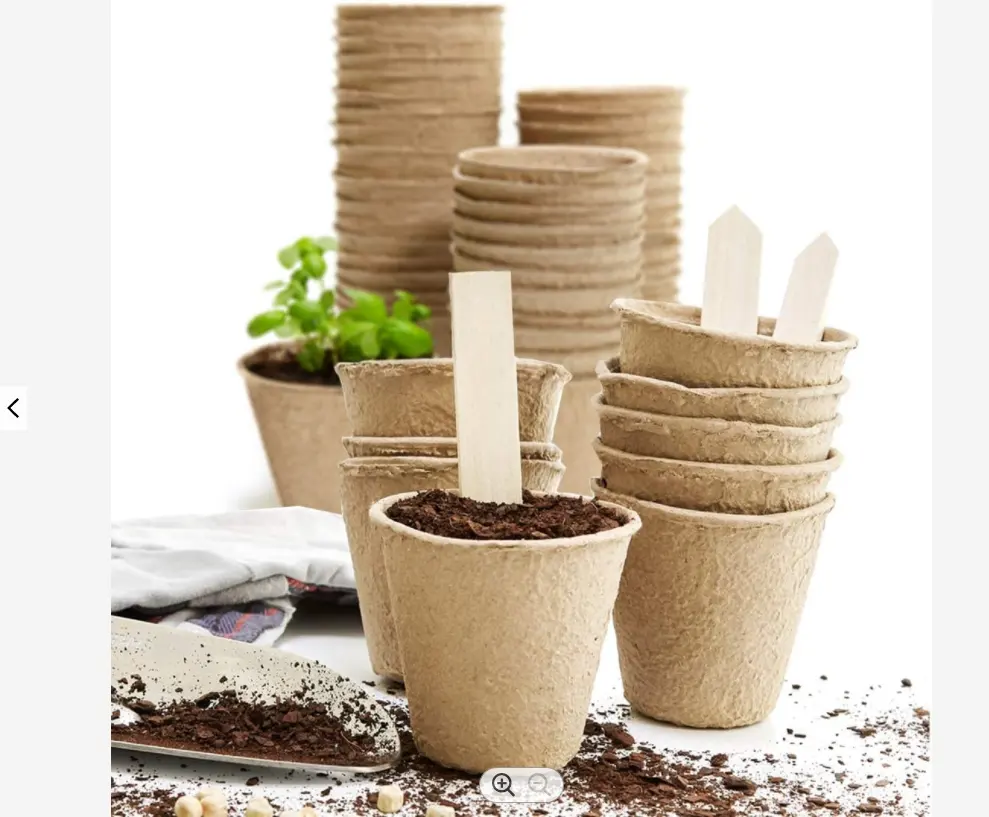 Biodegradable cardern molded pulp planting pot nursery seeding Starter tray plant Cultivation Cup Peat pot Seedling Trays