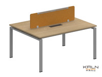 Bureau de direction en bois et métal avec rangement pour projet de bureau commercial