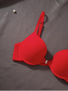 여성용 하이 서포트 푸쉬업 브라, 앞후크, 언더와이어 서포트, 통기성 혼합 소재, 탈부착 불가 패드, 두꺼운 골지 - Product Image 5