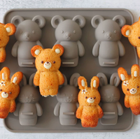 Anpassbare Lebensmittelechte Hasen-Silikonform Kuchenform zum Backen für Kinder