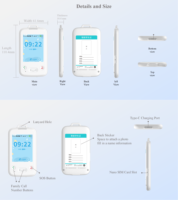 Rastreador GPS Android 4G con Tarjeta SIM, Pantalla Táctil HD de 2.83'', Llamadas SOS, Seguimiento Beidou, Control por Aplicación, Control de Acceso Escolar para Estudiantes