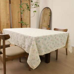 Mantel Estampado Tipo Lino, Rectangular, Mezcla de Polialgodón, Antideslizante, para Decoración de Cocina, Fiestas de Té y Comedor - Product Image 5