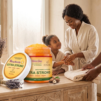 Gommage corporel au curcuma pour usage domestique, granules de sucre, beurre de karité, exfoliant, correcteur d'hyperpigmentation, éclaircissant, adoucissant, gommage de bain